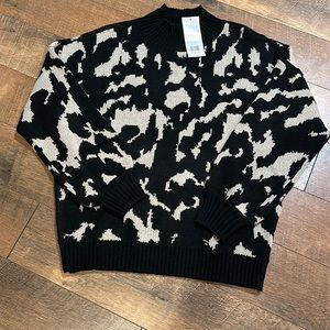 NWT! Black and Tan Sweater